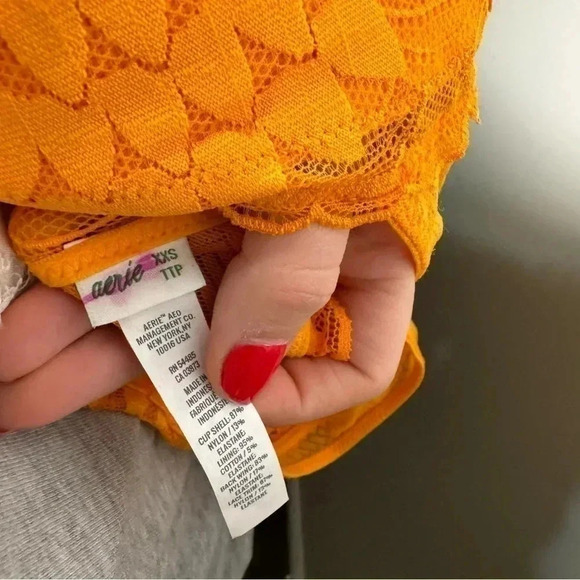 NWT AERIE ORANGE DEEP PLUNGE BRALETTE XXS - Picture 5 of 5